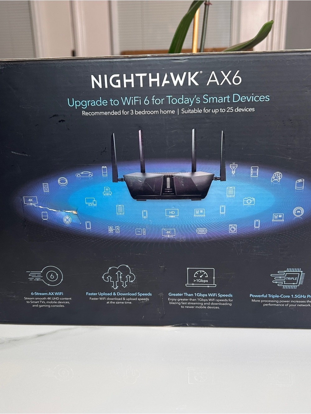 NETGEAR RAX50-100NAR Nighthawk 6-Stream AX5400 WiFi Router - Picture 12 of 15